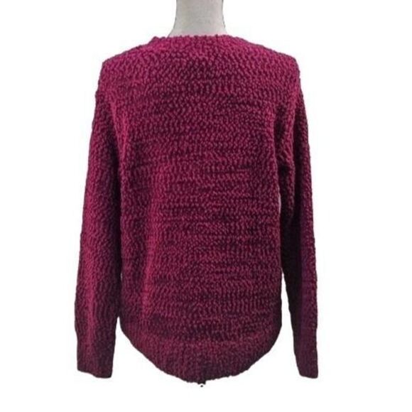 Style & Co Teddy Boucle Chenille Sweater Violet Orchid PM - Picture 3 of 4